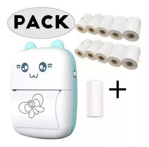 Mini Impresora Portatil + 10 Rollos