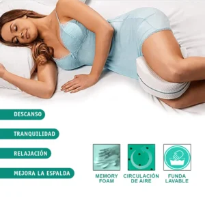 Almohada ortopédica correctora para piernas y cuello ☁️🌬️